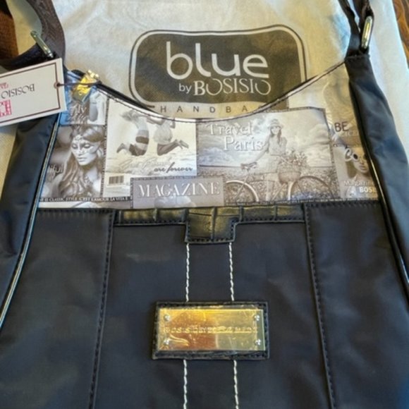 NWT Bosisio Parini Black Italy Design Shoulder/Crossbody Bag Purse Handbag - Picture 10 of 15